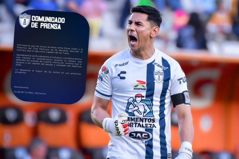 #SeVaElCapitán ⚽ El Club Pachuca rescinde contrato de Oscar Ustari
