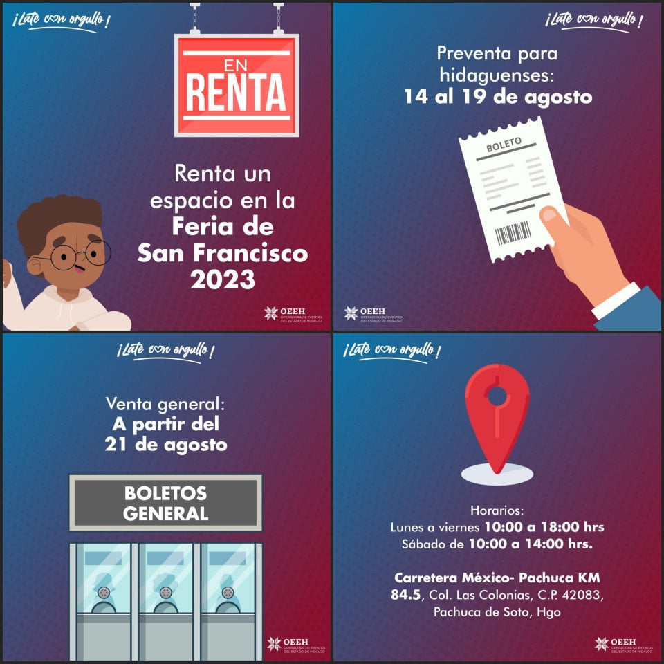 #Comercialización 🏪 ¿Quieres rentar un espacio en la Feria de Pachuca? Estos son los requisitos