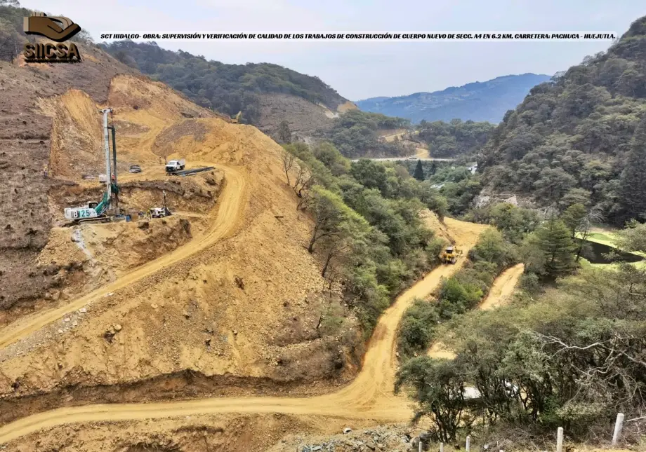 #Fotos 🛣️ Ya se ven los mega túneles... así va la carretera Real del Monte - Entronque Huasca