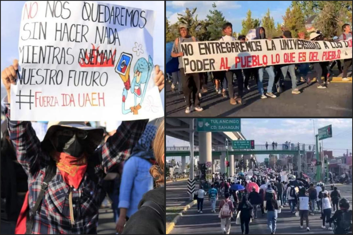 #Manifestación ✊ Marcha comunidad estudiantil unida en Pachuca