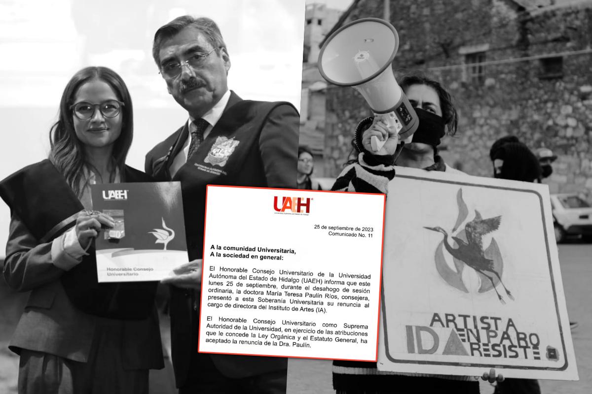 ¡Triunfo del movimiento! Renuncia Paulín como directora del IDA, pero el paro estudiantil en la UAEH continúa