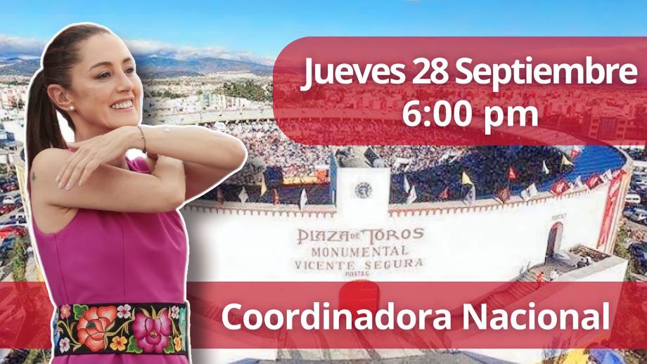 Claudia Sheinbaum tendrá evento masivo en la plaza de Toros de Pachuca