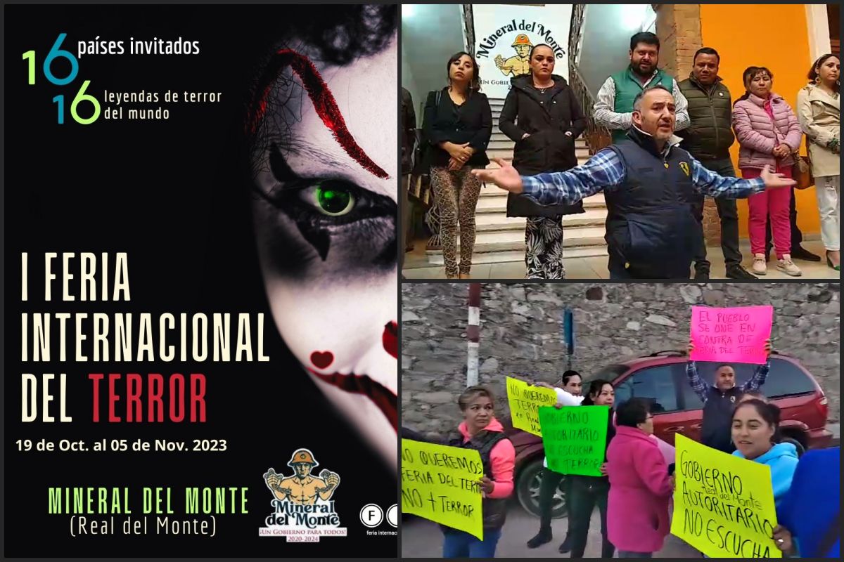 "Ya basta de saqueo": comerciantes y vecinos de Real del Monte rechazan Feria del Terror e increpan a alcalde
