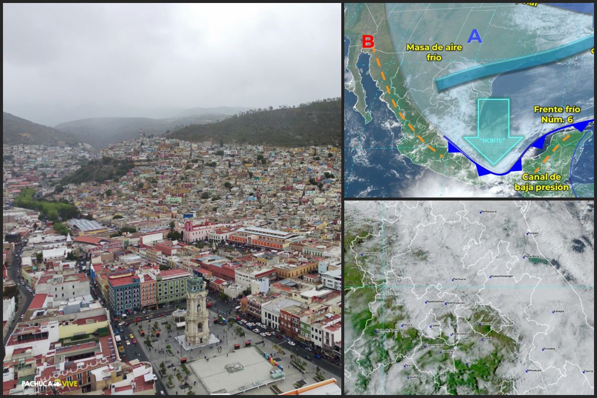 ¡#SaquenLasCobijas! 🥶 Masa de aire gélido del frente frío 6 continuará sobre Pachuca