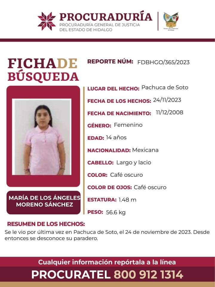 Desaparecen tres menores en Pachuca; piden ayuda para encontrarlas