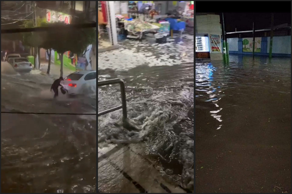 Intensa lluvia genera caos en Tula: calles y drenaje colapsados | VIDEO