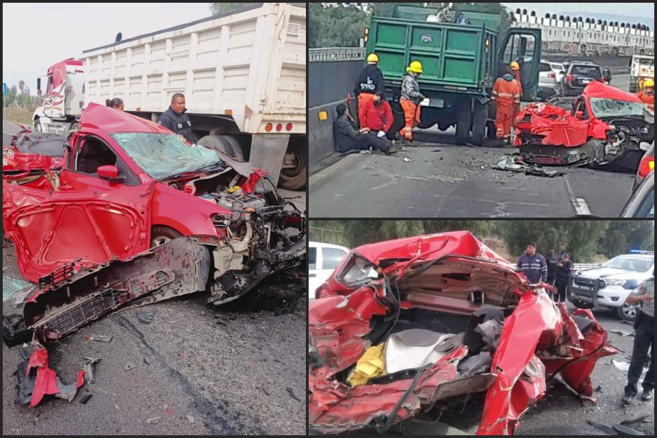 #DeMilagro: Conductor sobrevive a escalofriante accidente en la México-Pachuca