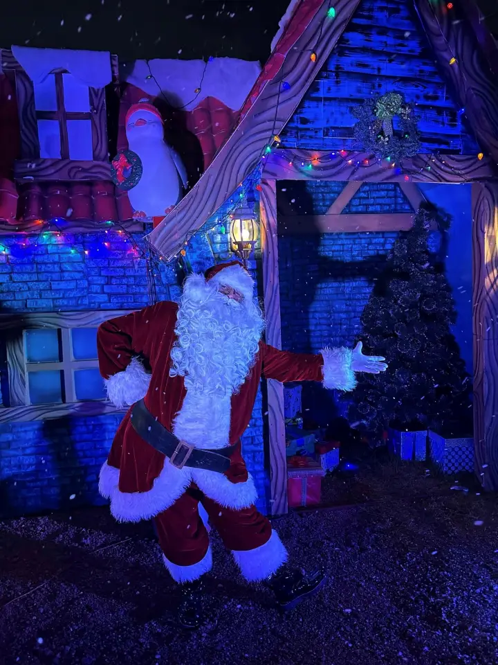 #Galería: Dinoparque iluminado, los dinosaurios se pusieron navideños en Pachuca