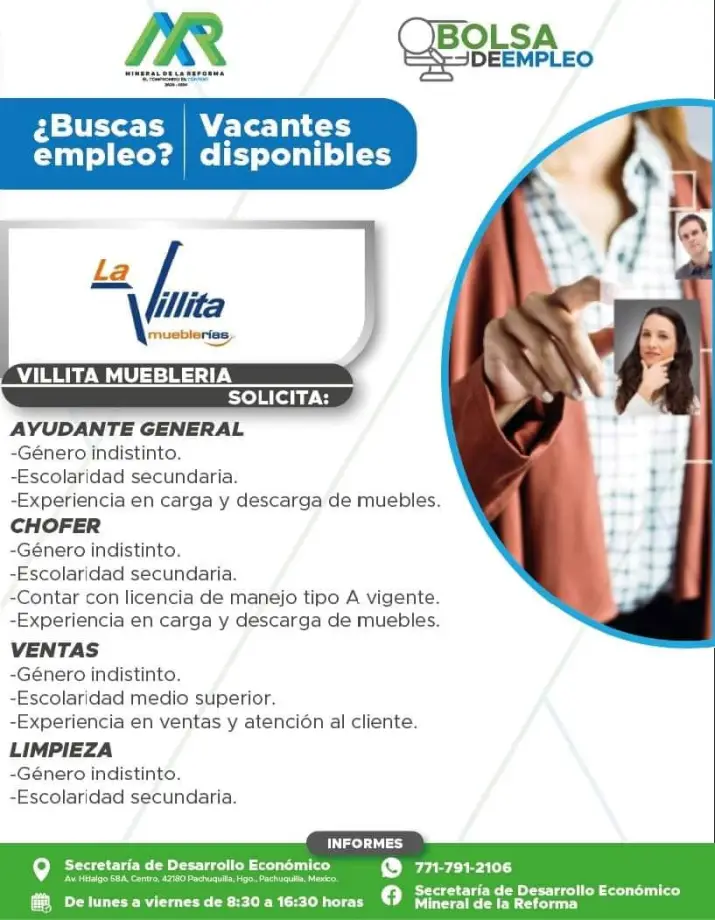 ¿Buscas trabajo? Conocidas empresas ofrecen estas vacantes en Pachuca y Mineral de la Reforma