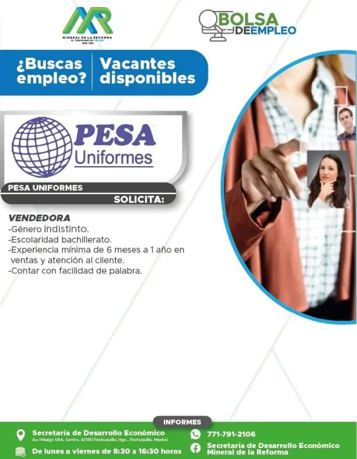 ¿Buscas trabajo? Conocidas empresas ofrecen estas vacantes en Pachuca y Mineral de la Reforma