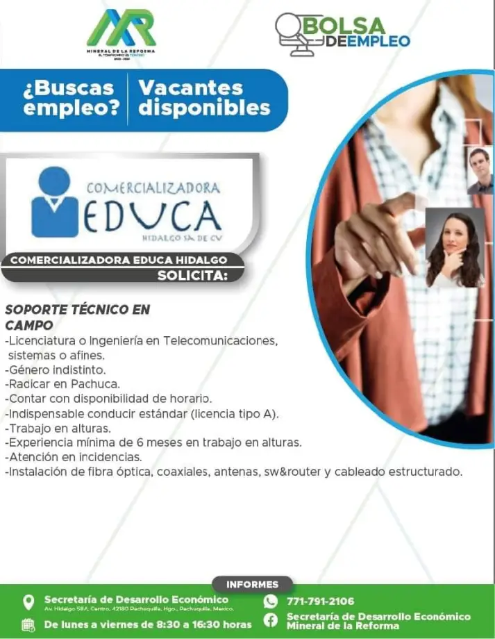 ¿Buscas trabajo? Conocidas empresas ofrecen estas vacantes en Pachuca y Mineral de la Reforma