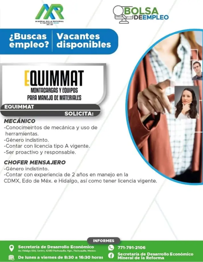 ¿Buscas trabajo? Conocidas empresas ofrecen estas vacantes en Pachuca y Mineral de la Reforma