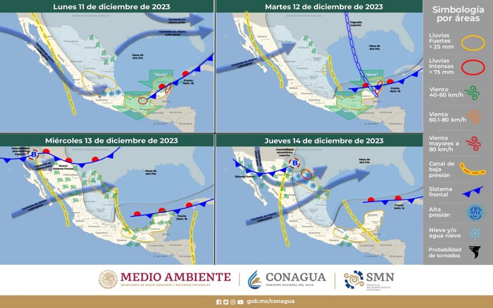 Lluvia y descenso en la temperatura en Pachuca por el frente frío 16