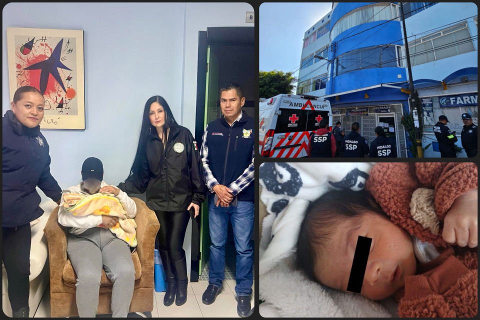 Así fue el rescate del recién nacido sustraído en Pachuca; policía municipal estaría implicado en el robo