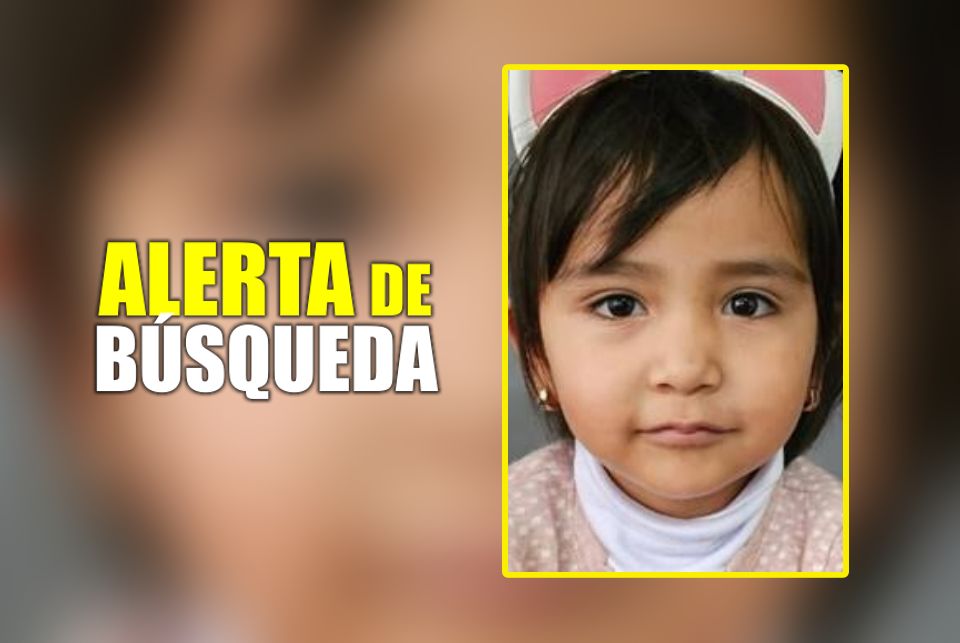 Pequeña de 3 años de edad fue sustraída en Apan; piden ayuda para encontrarla