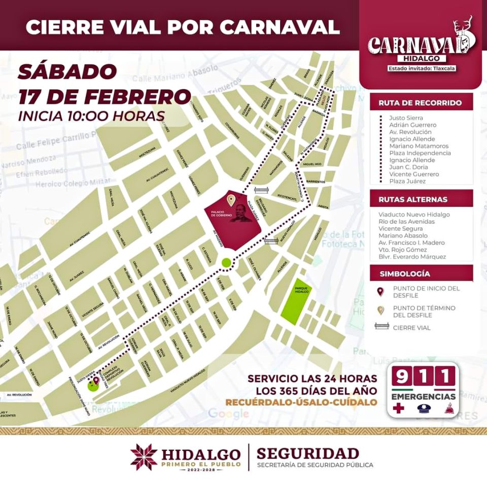 Desfile Carnaval de Carnavales en Pachuca: cierres, recorrido y mapa de ubicación