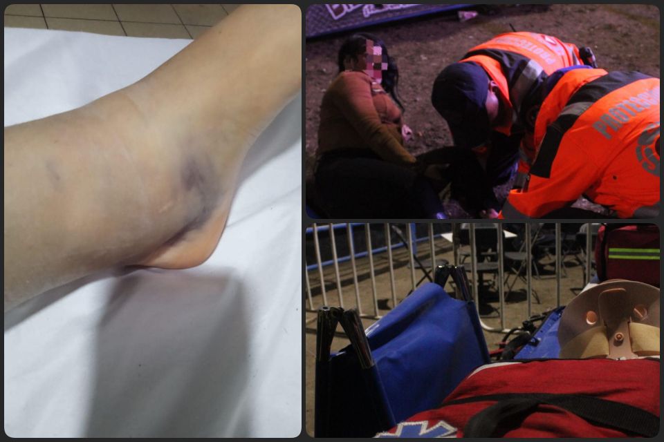 Mujer resulta lesionada tras participar en una dinámica en la Feria de Tizayuca