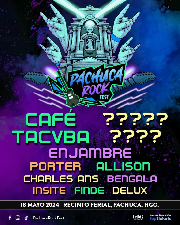 Café Tacvba e invitado especial encabezarán el Pachuca Rock Fest 2024