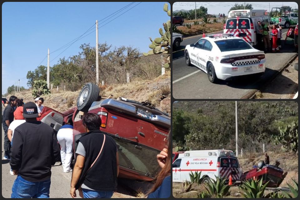 Fatal volcadura en la carretera Pachuca-Sahagún: dos personas perdieron la vida