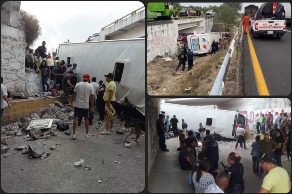 Trágica volcadura de autobús de Tizayuca deja 3 fallecidos y 20 lesionados