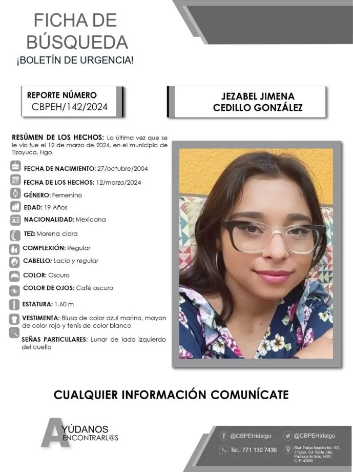 Jezabel Jimena desapareció en Tizayuca; piden ayuda para encontrarla