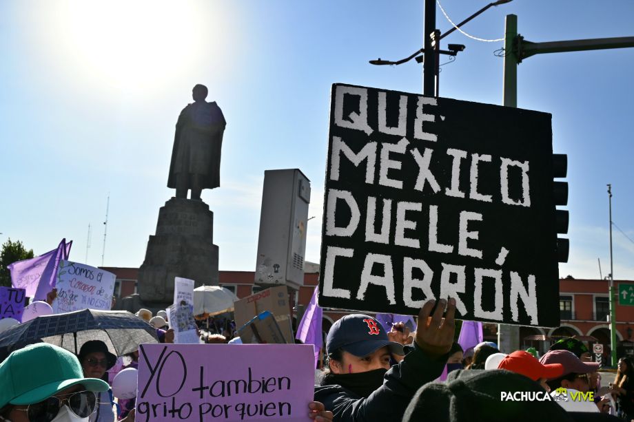 ¡Miles! Así se vivió la marcha 8M en Pachuca | Fotos y video