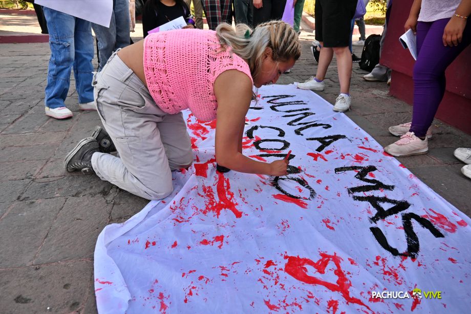 ¡Miles! Así se vivió la marcha 8M en Pachuca | Fotos y video