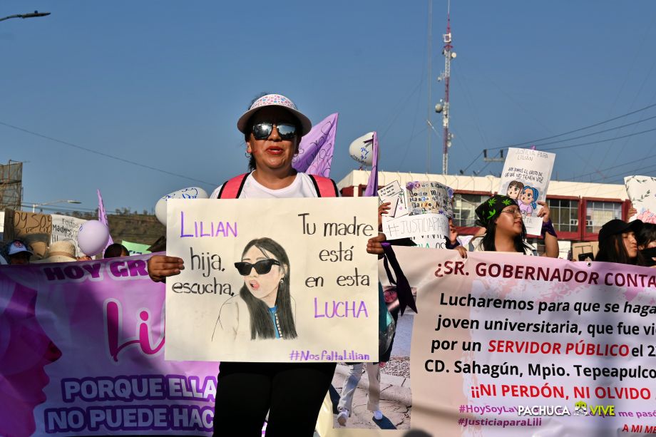 ¡Miles! Así se vivió la marcha 8M en Pachuca | Fotos y video