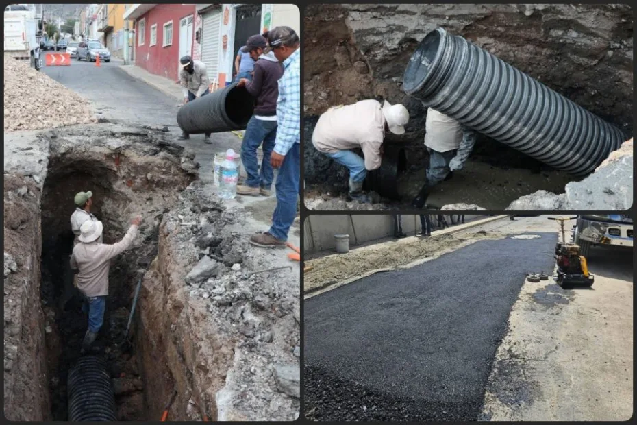 Ya fue reparada la falla que originó el socavón de la Morelos; sustituyeron línea de drenaje