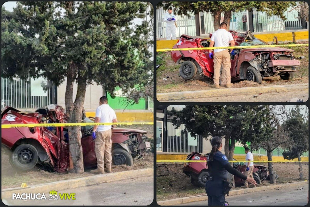 ¡Fatal! Conductor pierde la vida en trágico accidente ocurrido en el sur de Pachuca