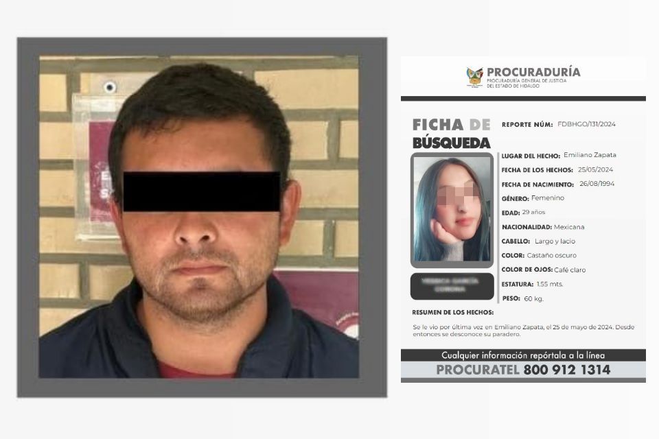 ¡#JusticiaParaYessi! Detienen a sujeto relacionado con desaparición y muerte de mujer que era buscada en Hidalgo