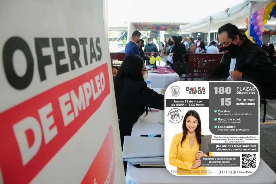 ¿Buscas trabajo? Ofrecerán 180 puestos operativos y administrativos en jornada de empleo en Pachuca