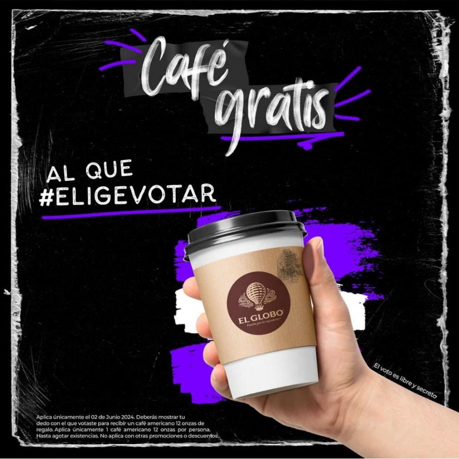 Elecciones 2024: café gratis y promos de cine para quienes voten el 2 de junio