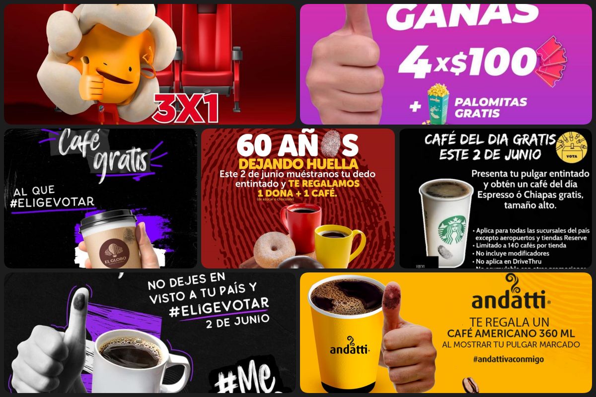 Elecciones 2024: café gratis y promos de cine para quienes voten el 2 de junio