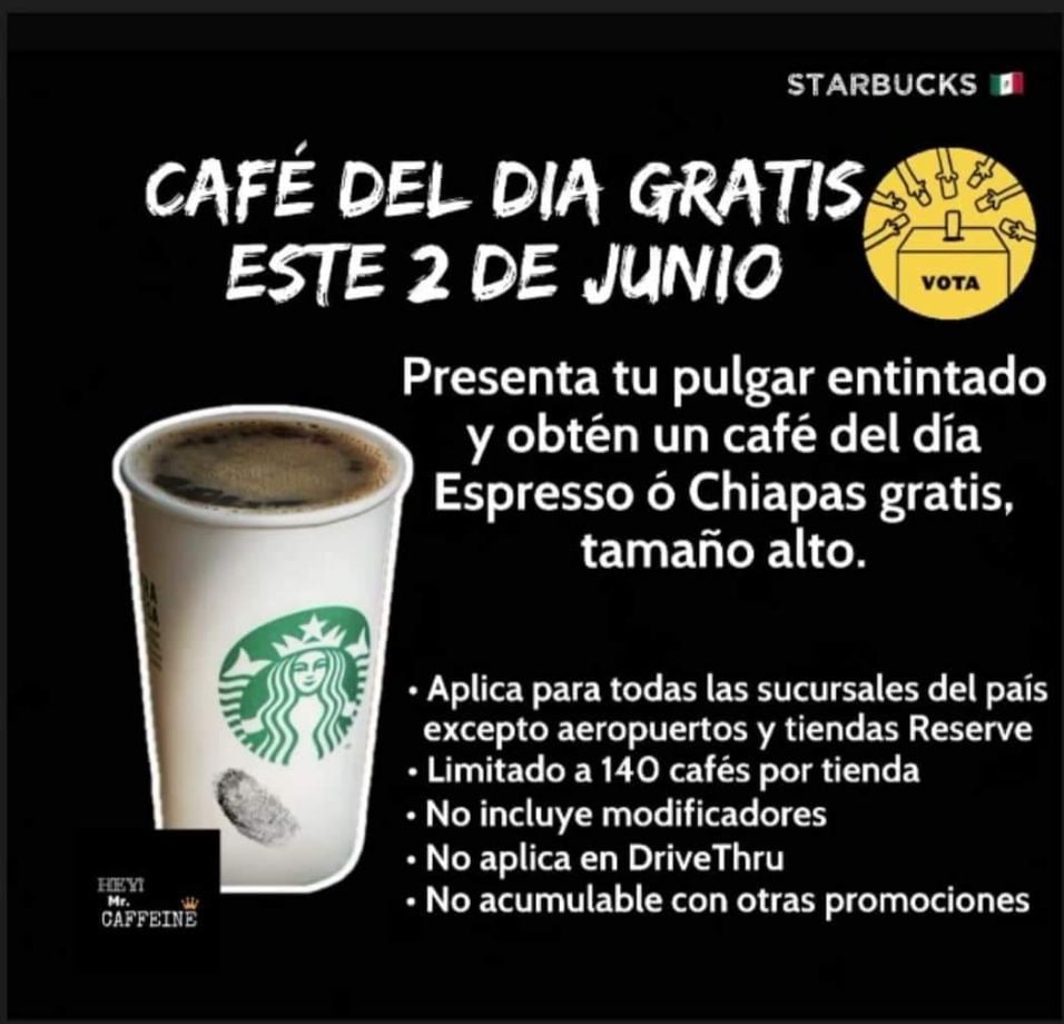 Elecciones 2024: café gratis y promos de cine para quienes voten el 2 de junio