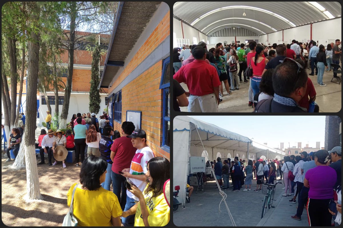 #Elecciones2024: Largas filas en Pachuca para votar | FOTOS