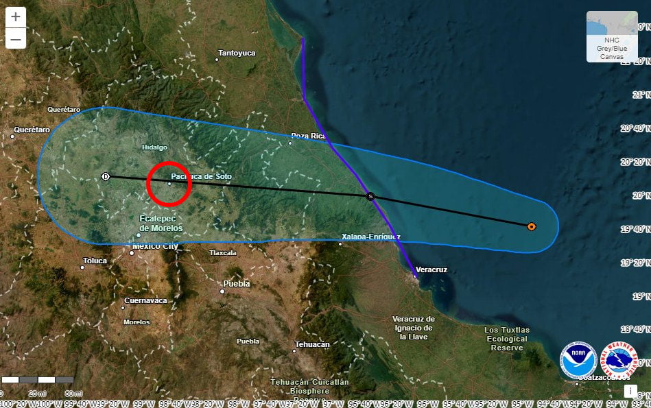 ¡Alerta meteorológica! Tormenta tropical Chris pasará sobre Pachuca en las próximas horas; provocará lluvias extraordinarias