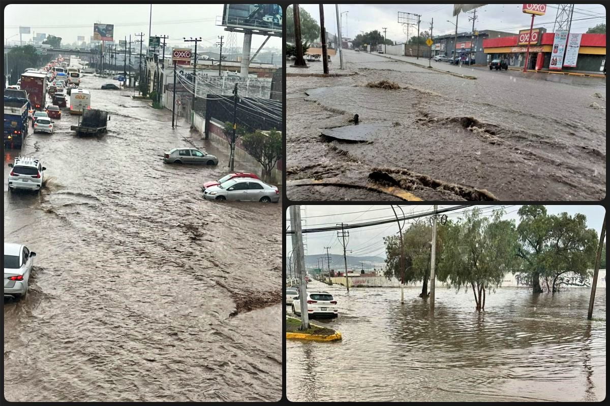 #EnFotos: Los estragos del aguacero que cayó en la zona metropolitana de Pachuca esta tarde