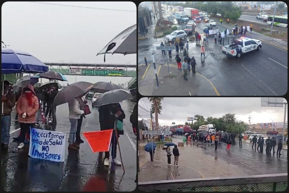 Cumplen bloqueo vecinos del sur de Pachuca: hay cierres en la salida a CDMX y fuerte presencia policial | VIDEOS