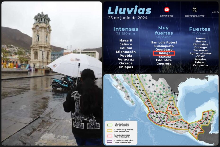 ¡Toma precauciones! Continuarán las lluvias de fuertes a intensas en Hidalgo, según el pronóstico