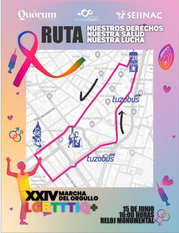 Marcha del orgullo LGBTTTIQ+ será este sábado en Pachuca: detalles y ruta