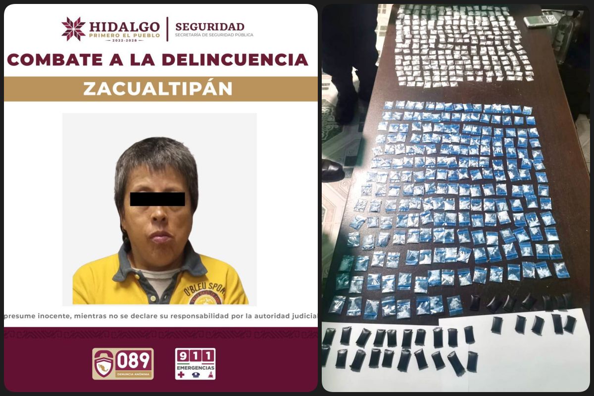 ¡La auténtica mujer de 'cristal'! Presunta narcomenudista es atrapada con 467 envoltorios