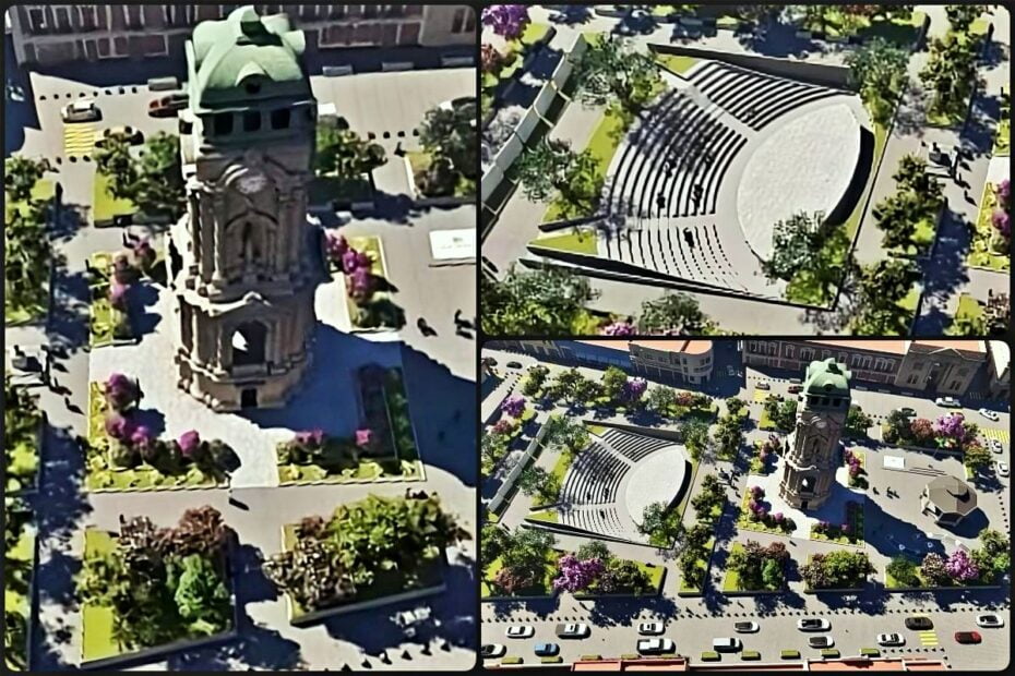 ¡Con árboles y foro abierto! Alcalde electo de Pachuca revela diseño de remodelación de la plaza Independencia