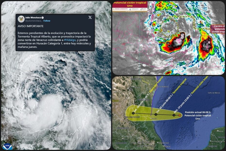 Alerta Julio Menchaca por Tormenta Tropical Alberto; impactaría como huracán cerca de Hidalgo