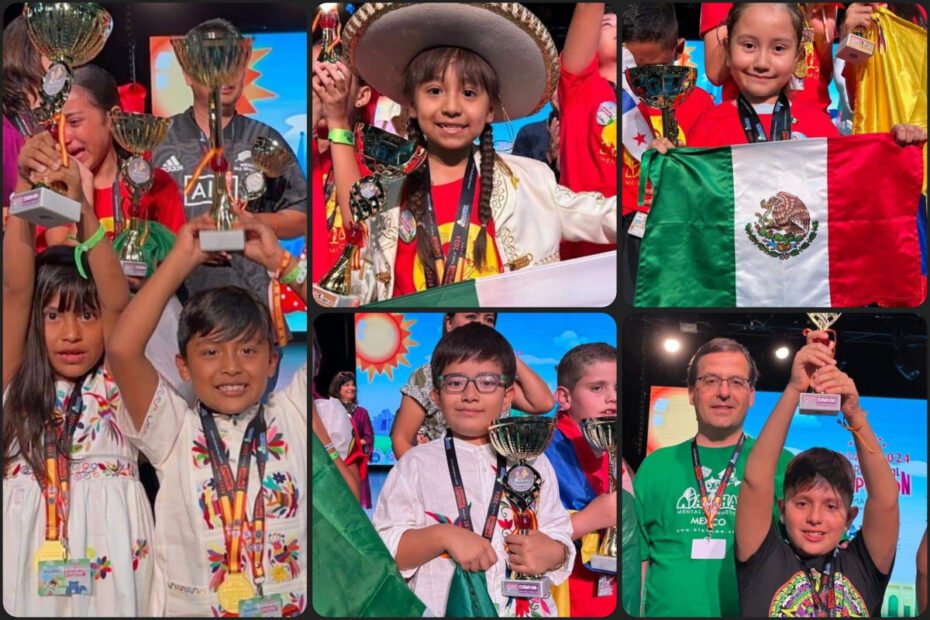 ¡Campeones! Niños hidalguenses ganan primer lugar en campeonato mundial de cálculo mental, realizado en Madrid