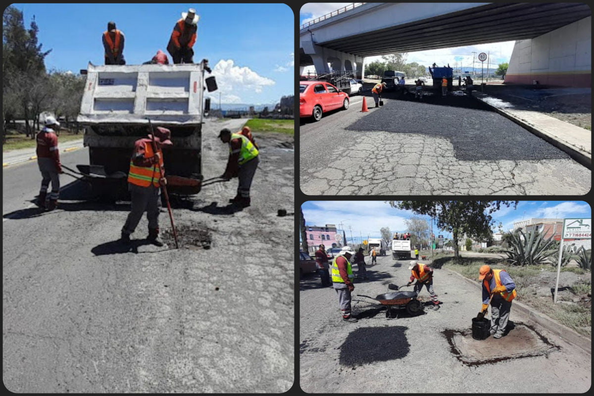 ¡Adiós baches! SIPDUS repara vialidades de Pachuca