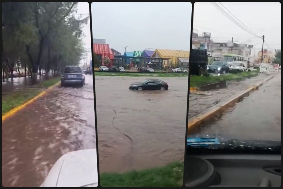 ¡Pachuca bajo el agua! Así las inundaciones por las fuertes lluvias en el sur de la ciudad | VIDEO