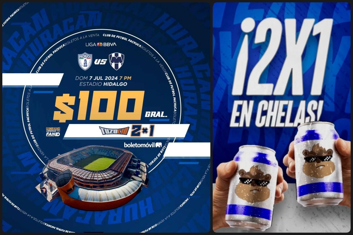 Pachuca vs. Monterrey: habrá promos de 2x1 en entradas y cerveza en el estadio Hidalgo