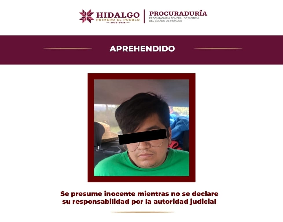 Aprehenden en Hidalgo a presunto feminicida de Veracruz