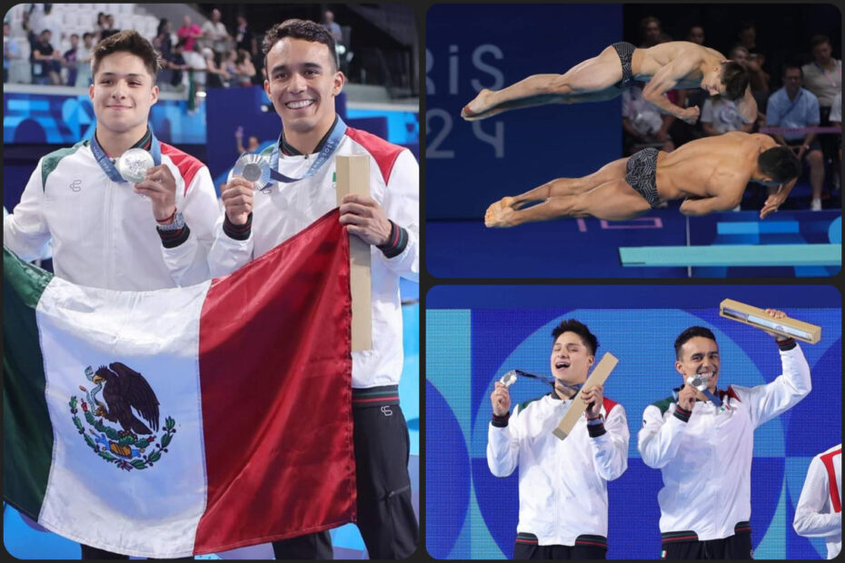 ¡Clavadistas mexicanos de plata! Así Osmar Olvera y Juan Celaya se colgaron la medalla en París 2024 | VIDEOS